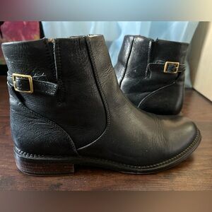 Black Leather Ankle Boots